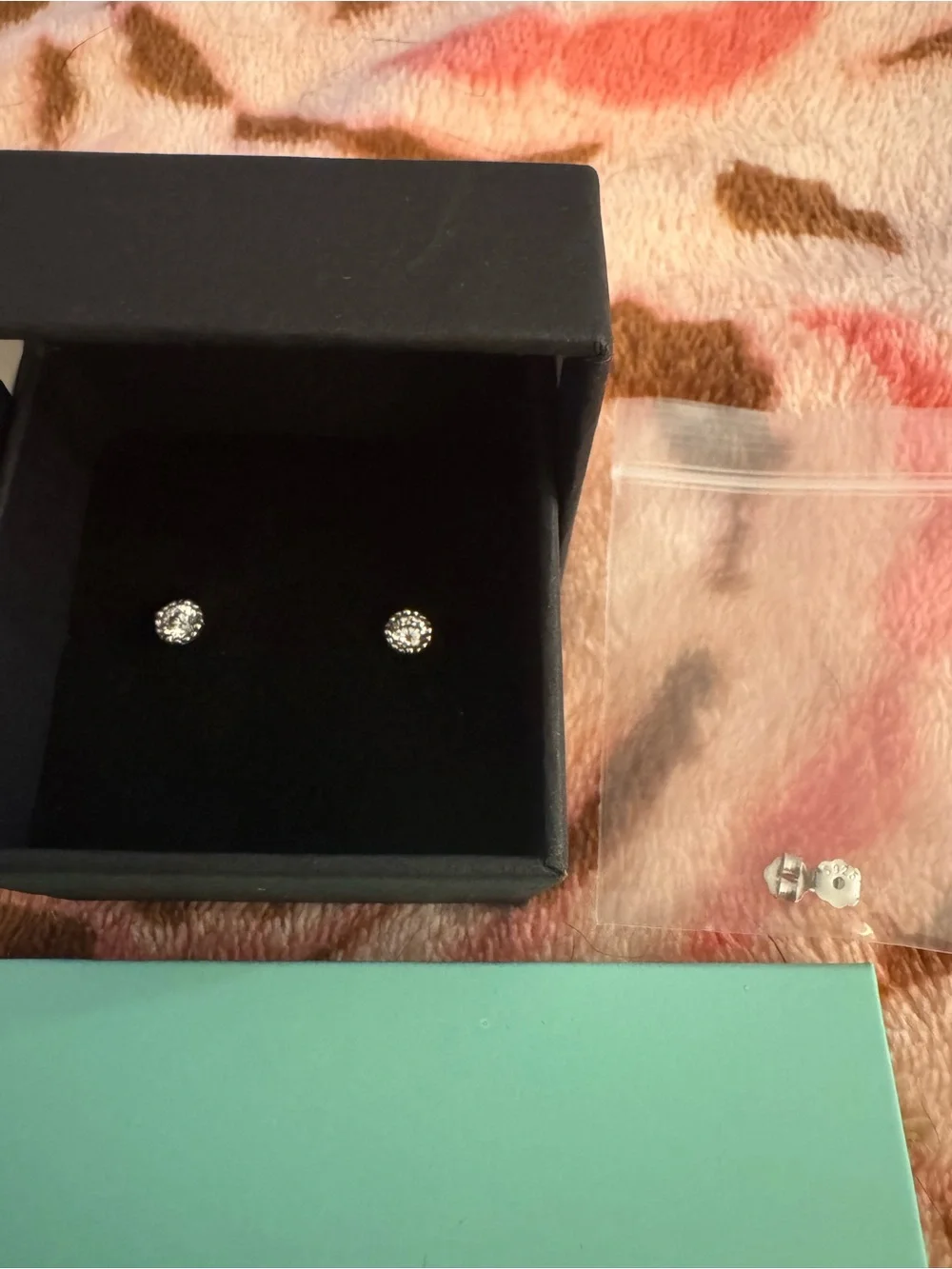 Tennis-Style Silver Crystal Stud Earrings - Sparkling Clear